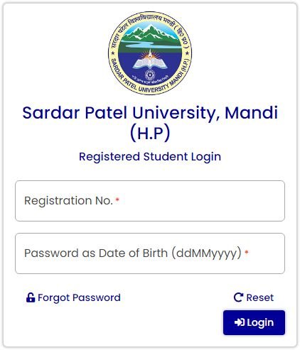 SPU Mandi Result Login Portal