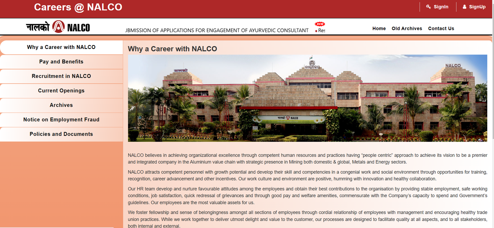 NALCO Non Executive Recruitment 2025 Notification Out For 518 Posts NALCO Non Executive Recruitment 2025