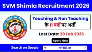 Saraswati Vidya Mandir Shimla Recruitment 2026 out for Teaching & Non Teaching Staff Saraswati Vidya Mandir Shimla Recruitment 2026 out for Teaching & Non Teaching Staff