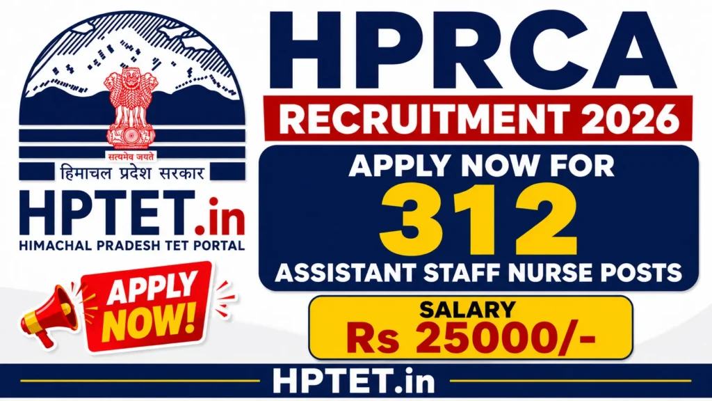 HPRCA Assistant Staff Nurse Recruitment 2026 Apply Now for 312 Posts HPRCA Assistant Staff Nurse Recruitment 2026
